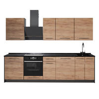 CHICINETĂ Fame-Line, Stejar auriu/antracit, 280 cm, AP Antracit - stejar miere/antracit, compozit lemnos (280/206.8/60cm) - Vicco