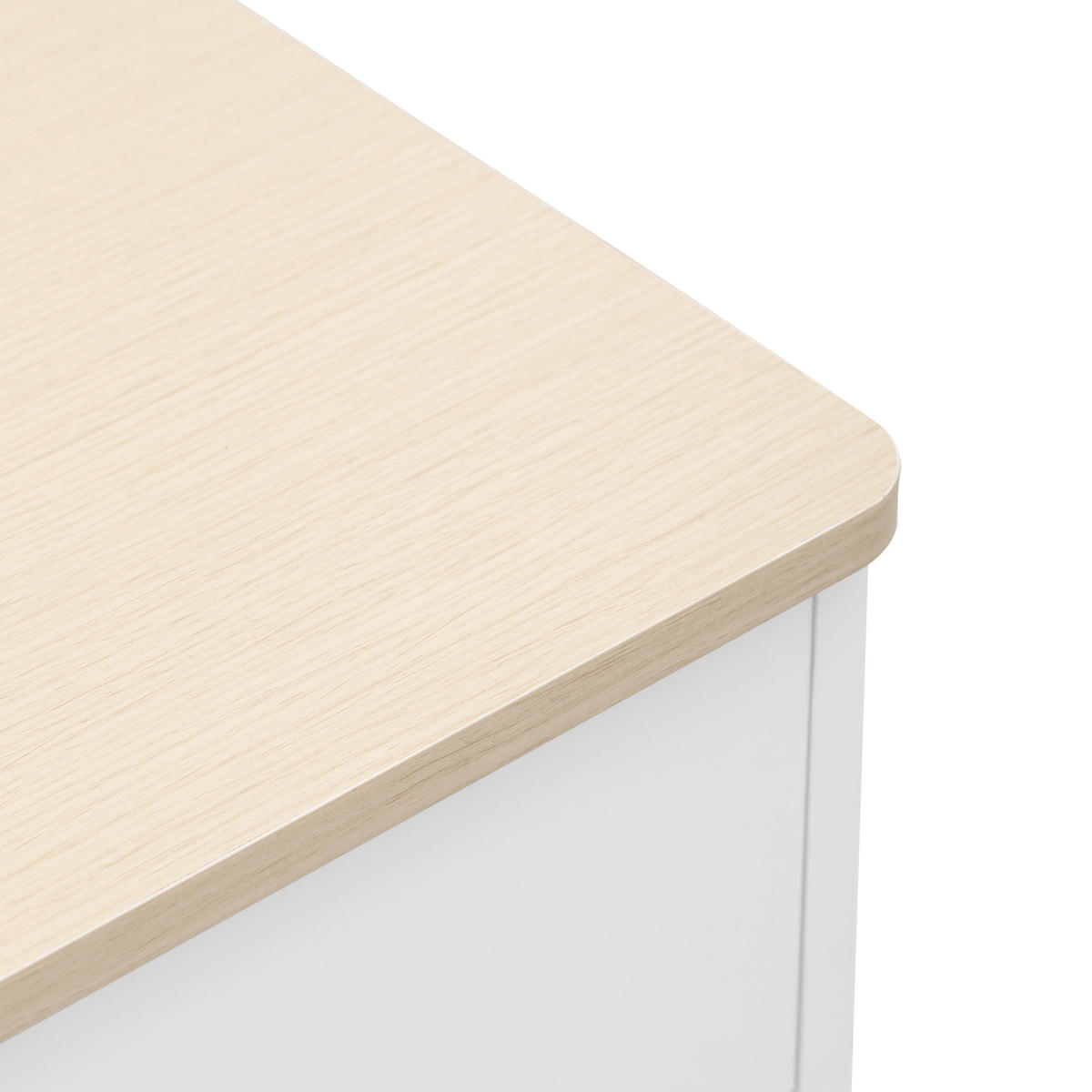 SIDEBOARD weiß & holzoptik 4 türen & 3 schubladen - Weiß, Holzwerkstoff (160/75/37cm) - Urban Meuble