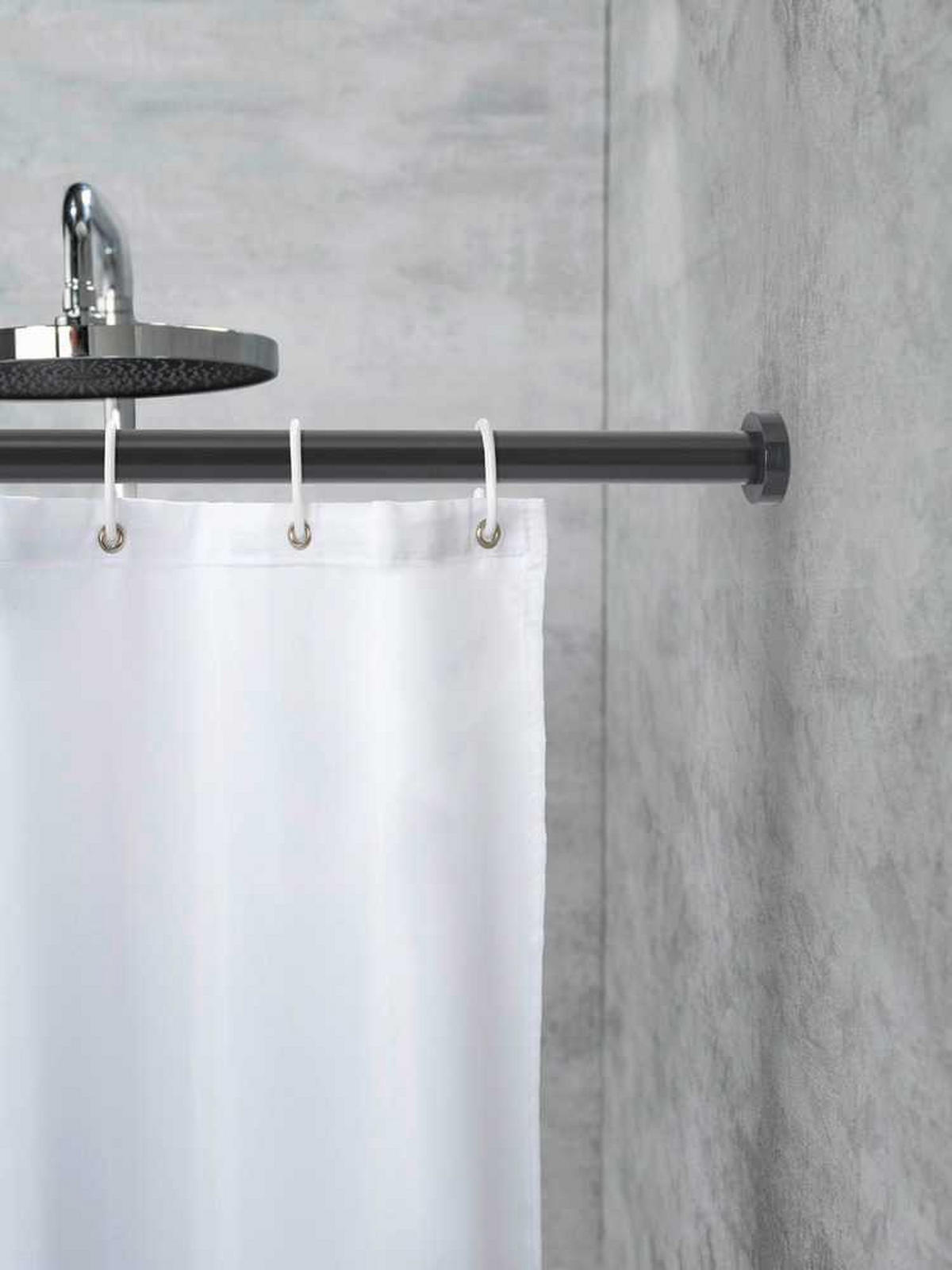TELESKOP- Duschstange Luz - Schwarz, Metall (185cm) - Wenko
