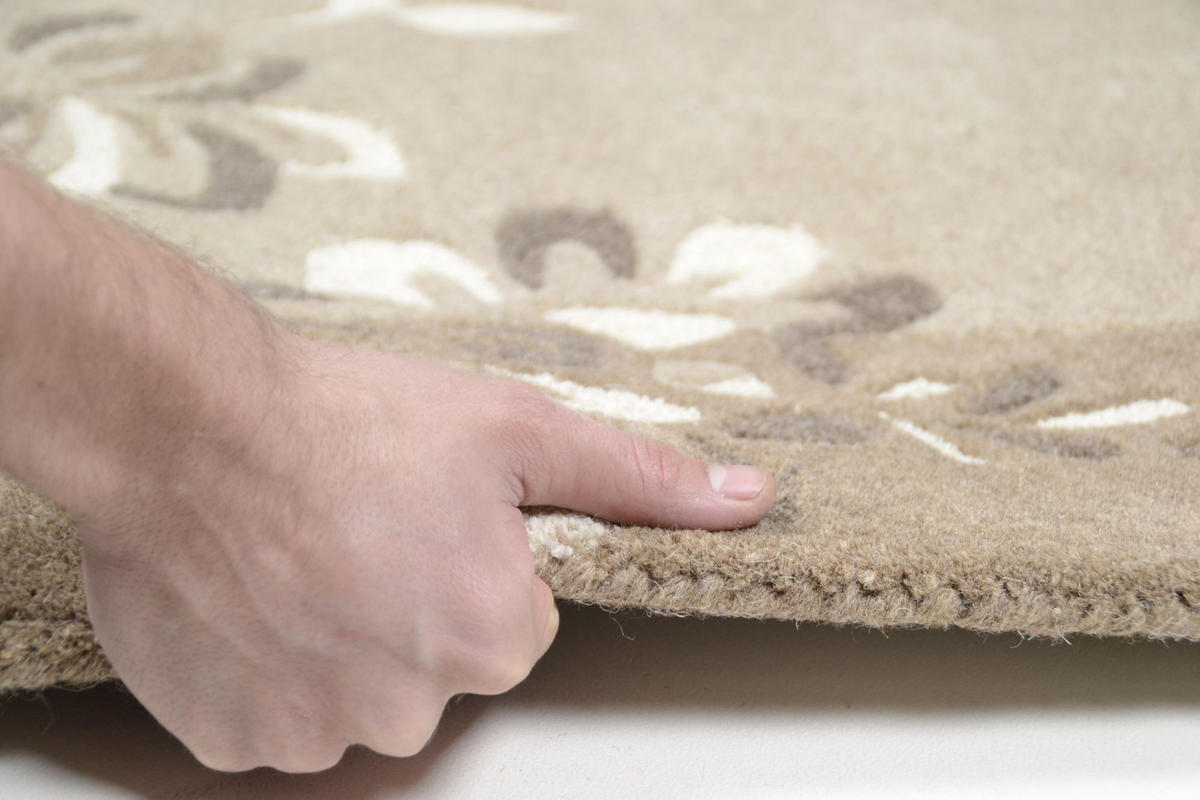 TUFTTEPPICH Napura 90x160 cm - Beige, Textil (90/160cm) - THEKO
