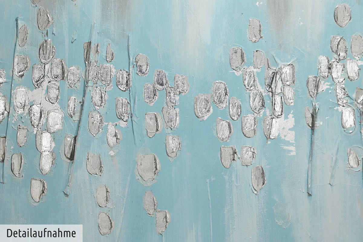ACRYLBILD HANDGEMALT 100/75 cm - Blau/Beige, Holz/Textil (1.68/75cm) - KUNSTLOFT