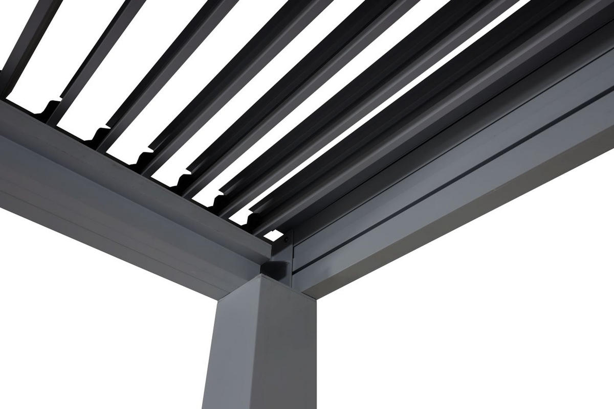 PERGOLA 220x300x300cm Anthrazit 11cm-Gestell - Anthrazit, Metall (300/220/300cm) - BERLINLODGE