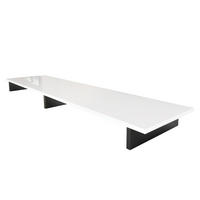TVAUFSATZ Game Schwarz matt / Weiß Hochglanz - Weiß Hochglanz/Schwarz, Holzwerkstoff (138.5/9.5/34.5cm) - Vladon