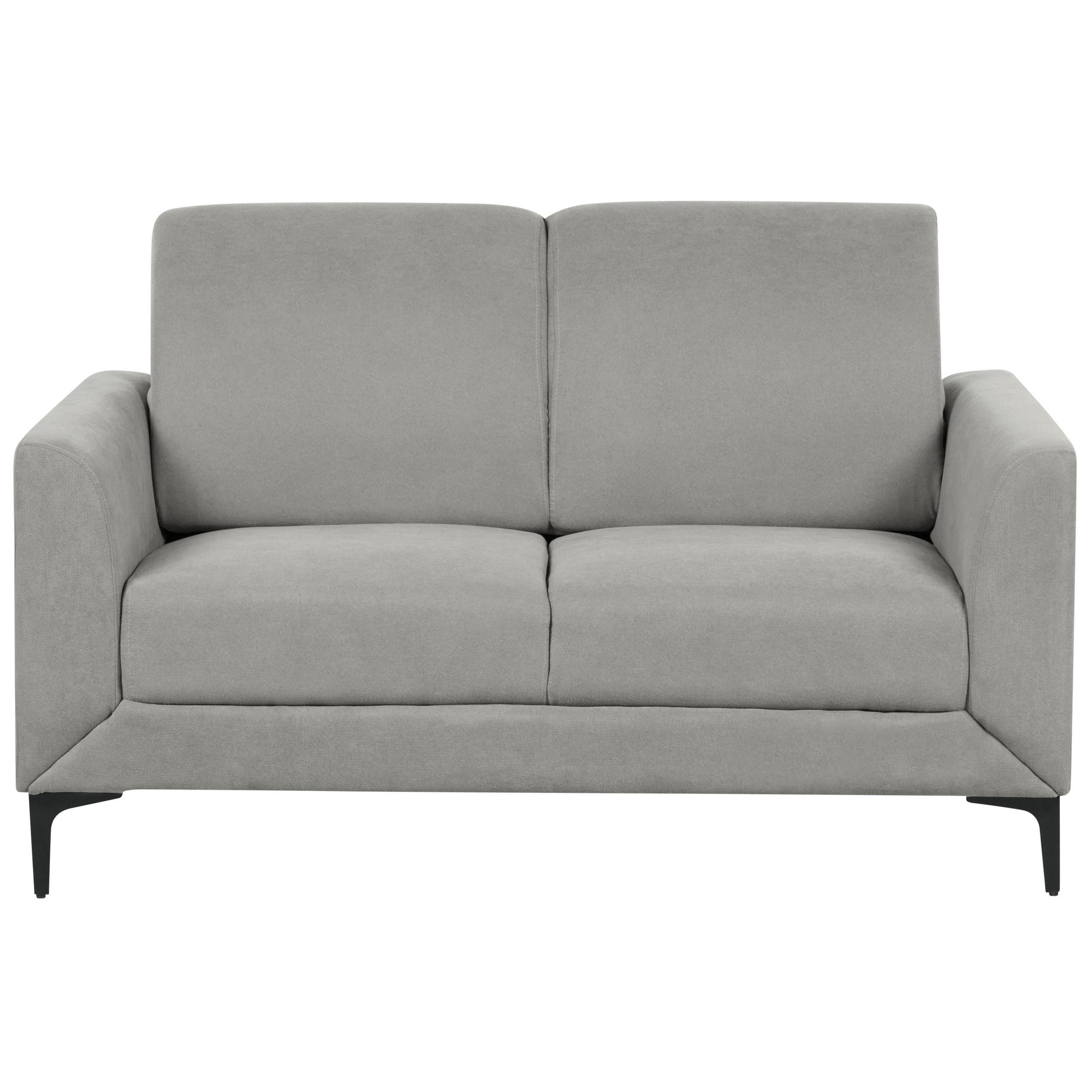 2-SITZER-SOFA grau Fenes - Schwarz/Grau, Textil (142/90/75cm) - Beliani