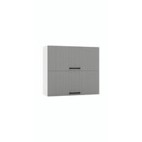 HÄNGESCHRANK W80GRF/2 - KENDRO - Funktionales Design Konzept - Weiß/Grau, Holz/Metall (80/72/30cm) - ROYAL24_MARKT