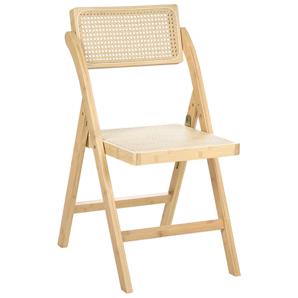 ESSZIMMERSTUHL 2er-Set klappbar Bambus Hellbraun Modane - Hellbraun, Holz (45/83/54cm) - Beliani