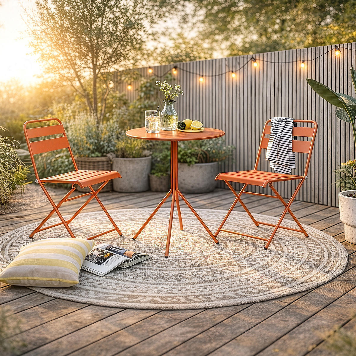 BISTROTISCH Rendezvous - Orange, Metall (60/60/74cm) - Butlers