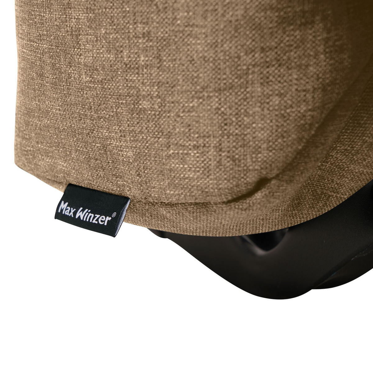 FALTSESSEL Kalomira Bezug Flachgewebe Metall schwarz / sand - Sandfarben, Kunststoff (100/85/85cm) - 58aufmkessel