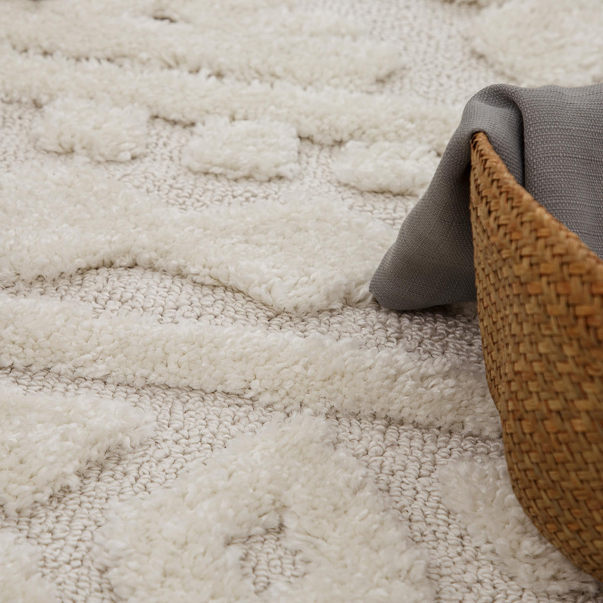 HOCHFLORTEPPICH 60/100 cm Genua 746 - Creme, Textil (60/100cm) - Paco Home
