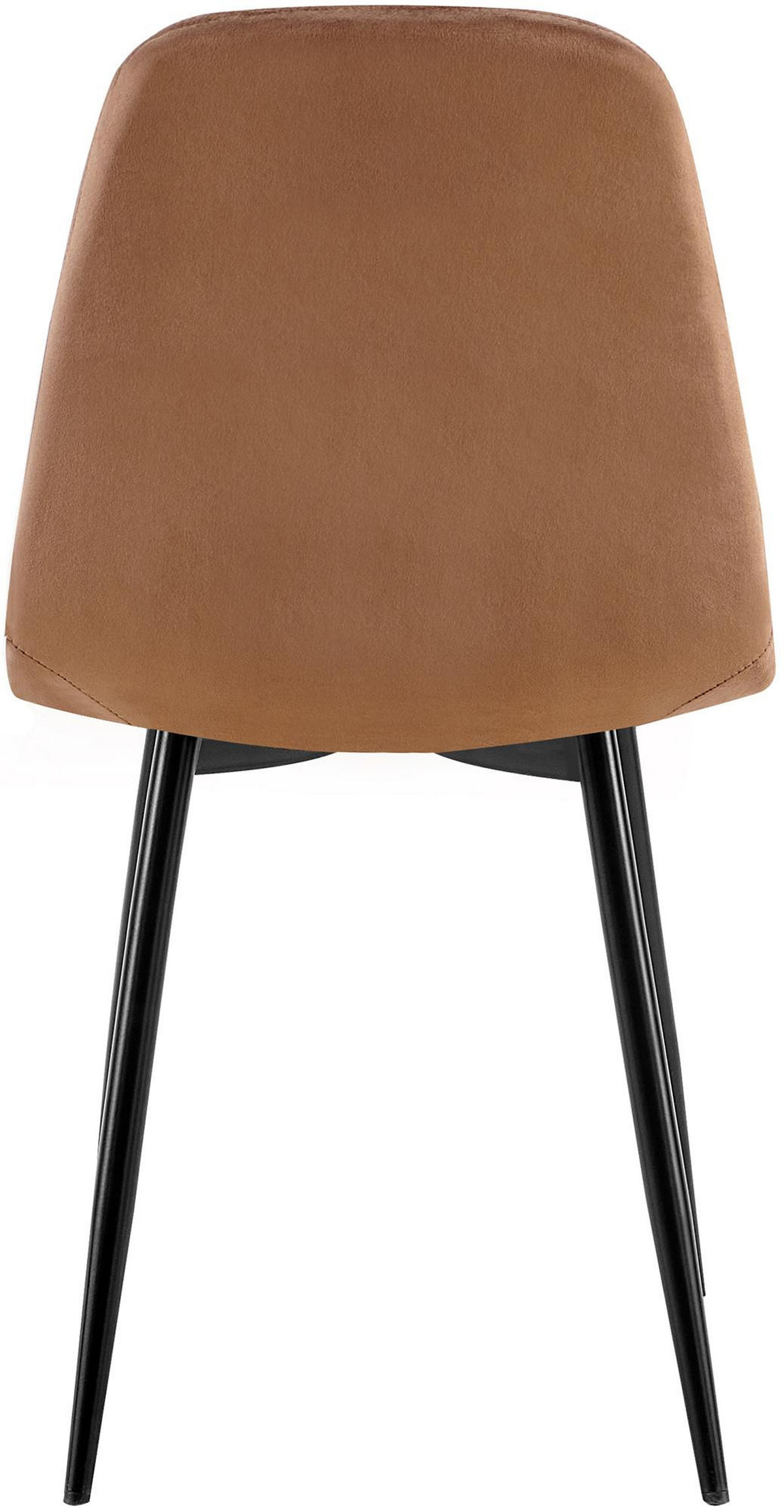 STUHL Metall Braun - Schwarz/Braun, Textil/Metall (45/88/54cm) - CLP