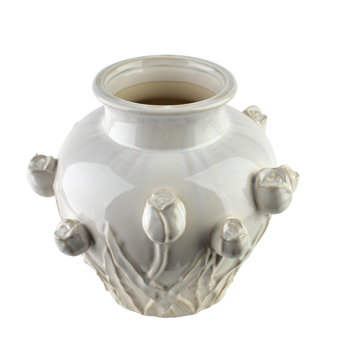 VASE Tulipany 27/26,5/23cm - Beige, Keramik (23cm) - Mondex