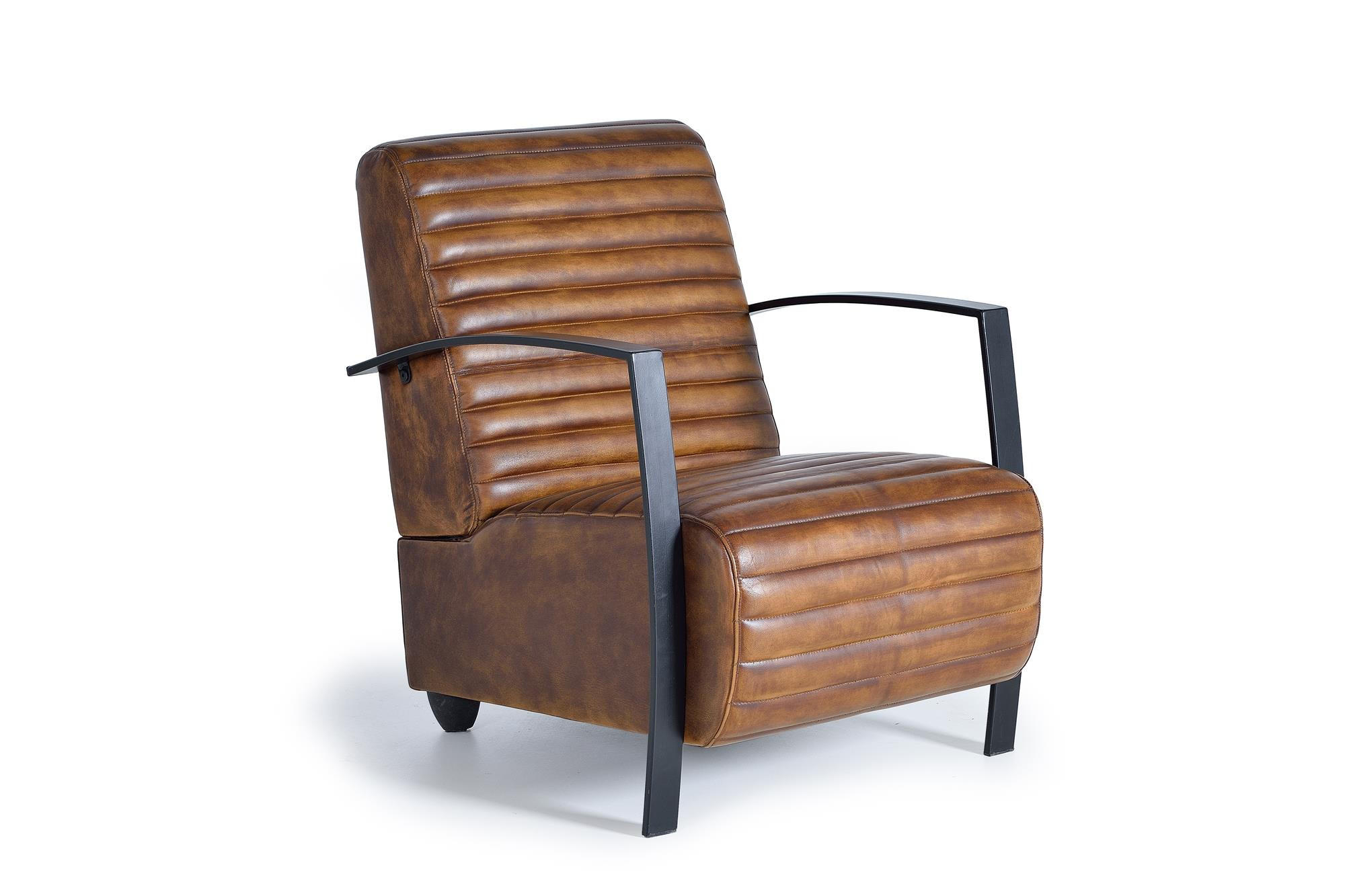 SESSEL aus Leder und Holz - Braun, Fell (75/82/82cm) - Giner y Colomer