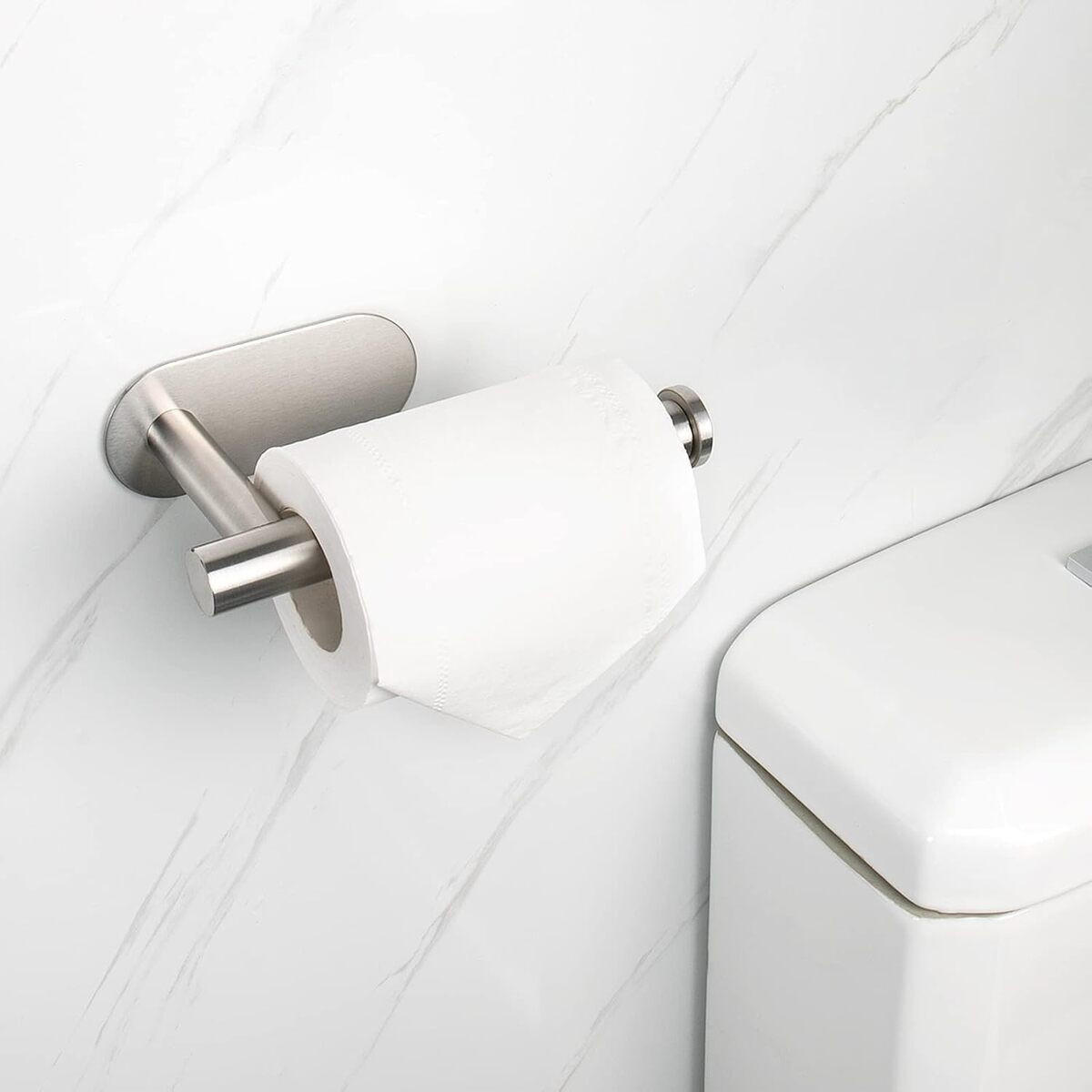 TOILETTENPAPIERHALTER , Edelstahl，Silber,Zweierpack - Silberfarben, Metall (8.2/4.5/15.8cm) - Authentics