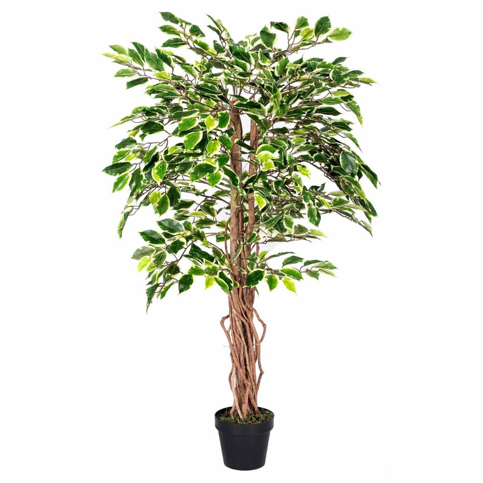 KUNSTBAUM Ficus benjamini, 120 cm - Multicolor, Kunststoff (120cm) - Homescapes
