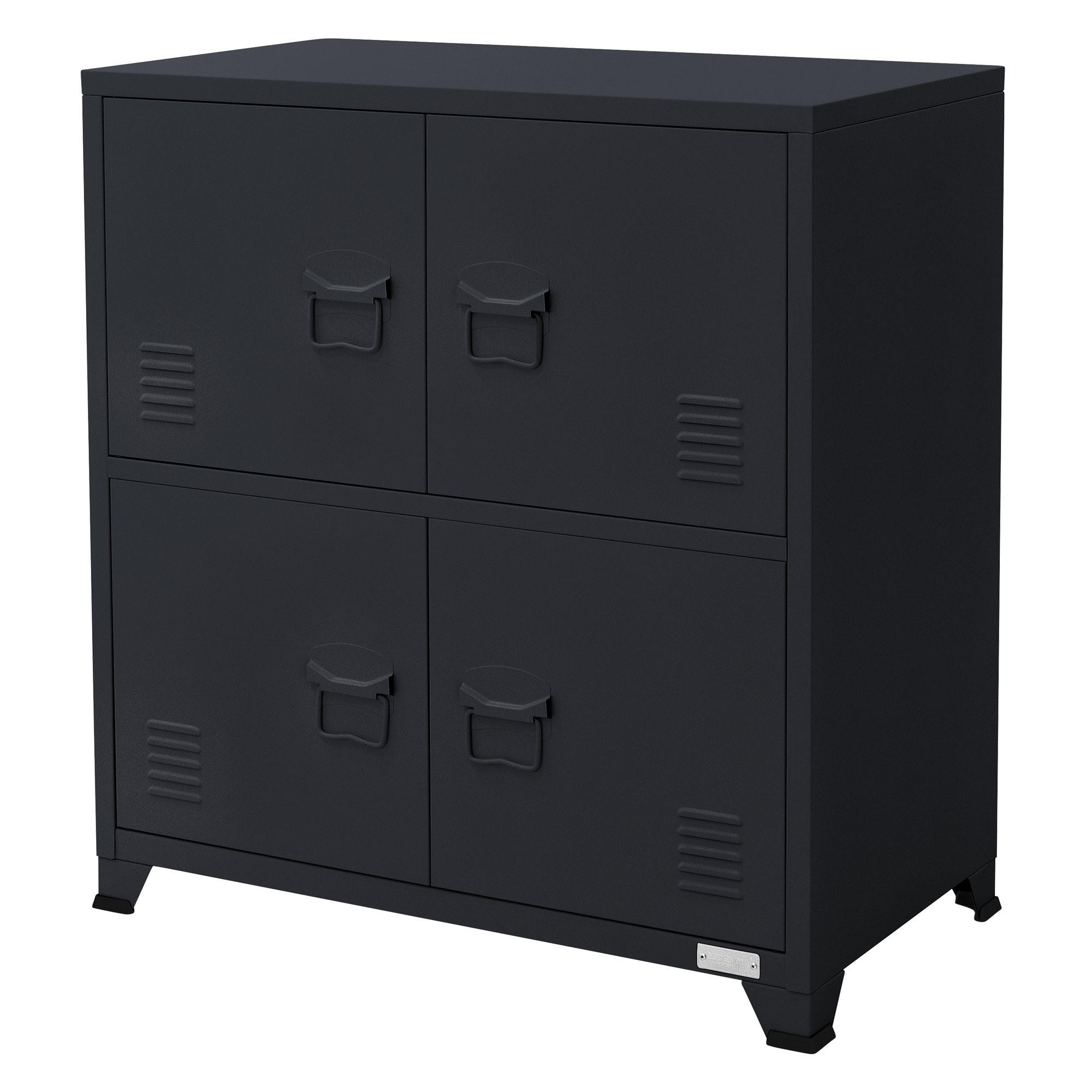 AKTENSCHRANK - Anthrazit, Metall (40/80.5/75cm) - ML-DESIGN