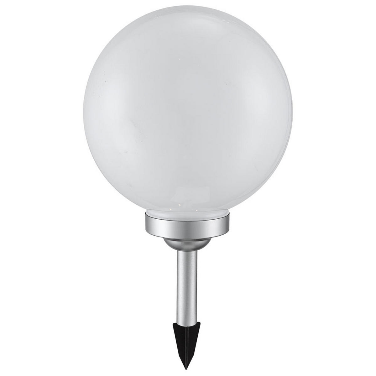 LED AUSSENLEUCHTE Solarleuchte Weiß Kunststoff - Weiß, Kunststoff (25/25/62cm)