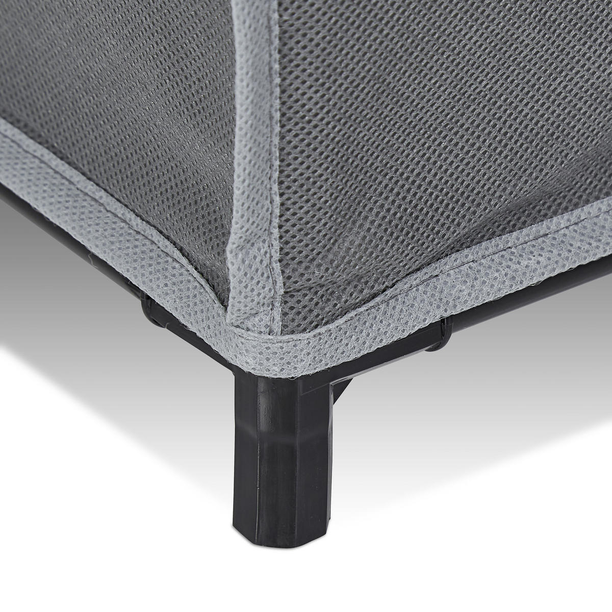 STOFFSCHRANK - Grau, Kunststoff/Textil (60/157/45cm) - Relaxdays