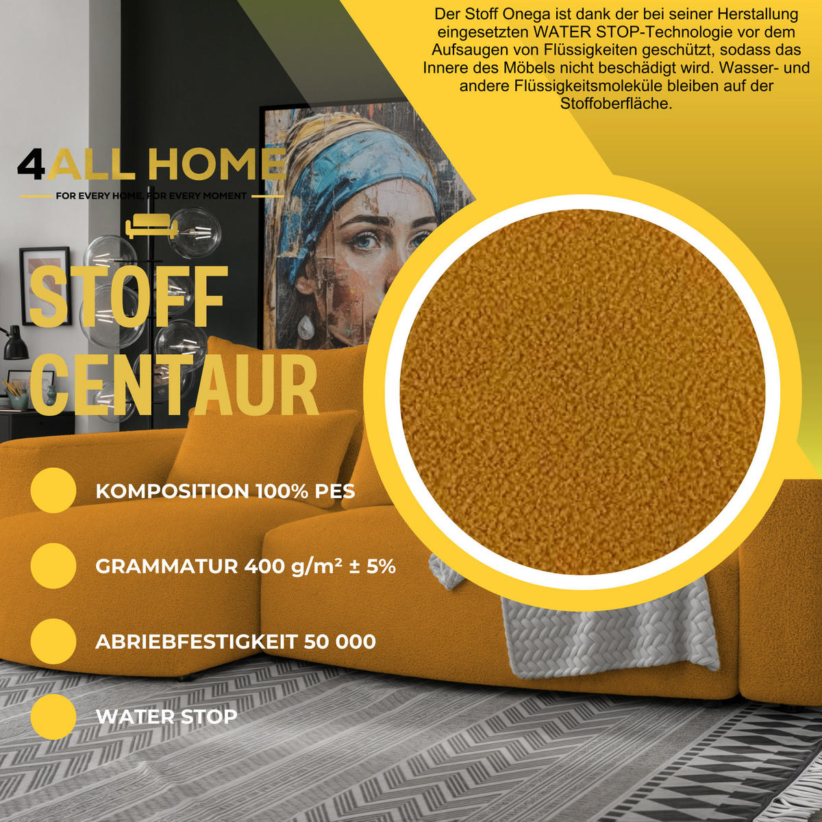 ECKSOFA Travis mit Bettkasten und Schlaffunktion, L-Form, Boucle, Universal - Honig, Holzwerkstoff (248/148cm) - 4ALL HOME