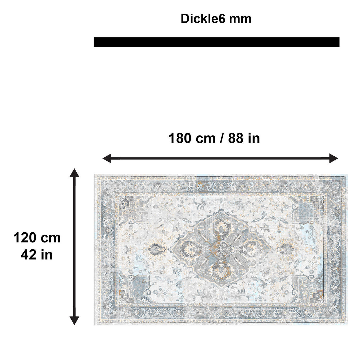 TEPPICH Sarende 120/180 cm - Multicolor, Textil (120/180cm) - Bamyum
