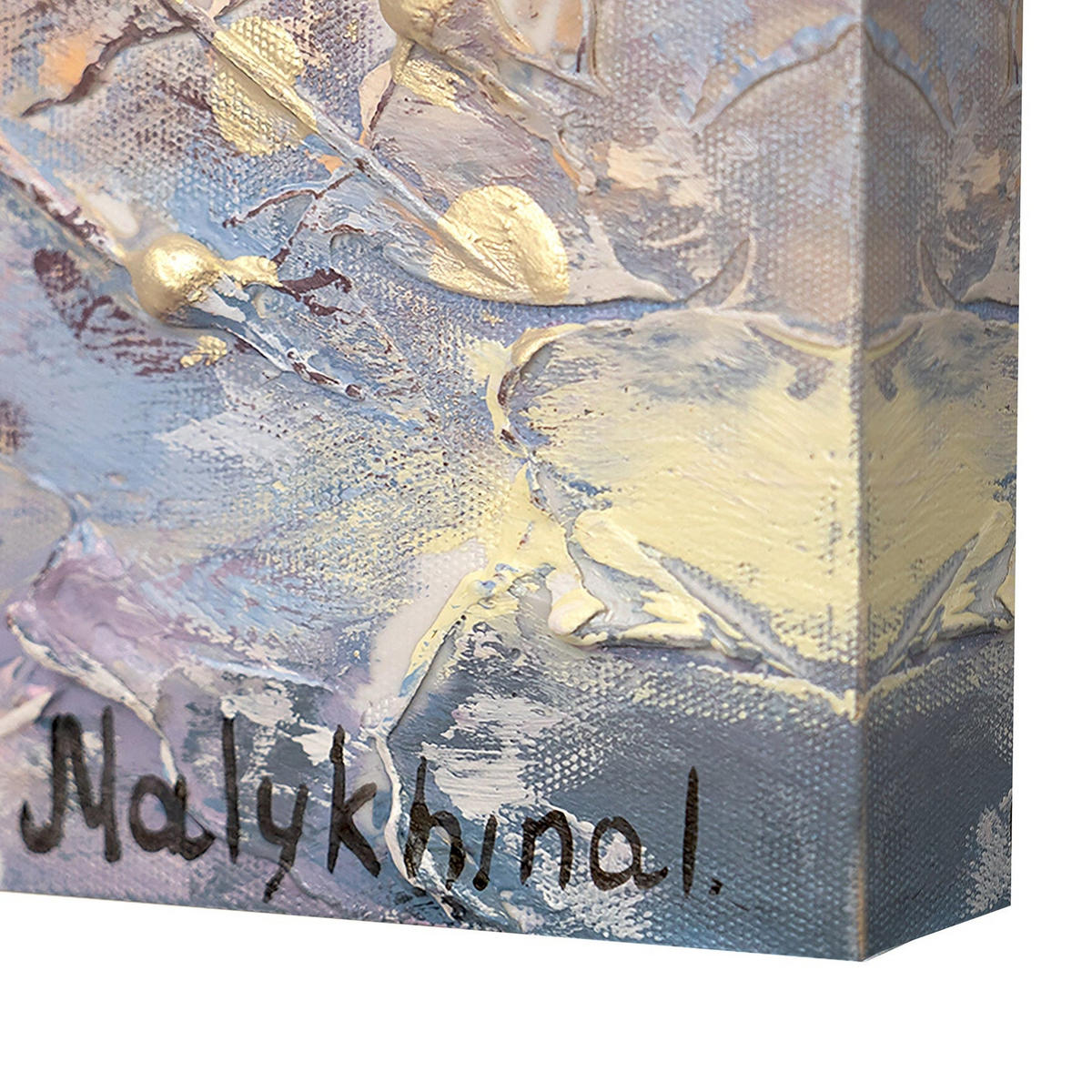 GEMÄLDE Frühlingsanfang auf Keilrahmen 150x50 cm - Lila, Holz (150/50cm) - YS-art gallery