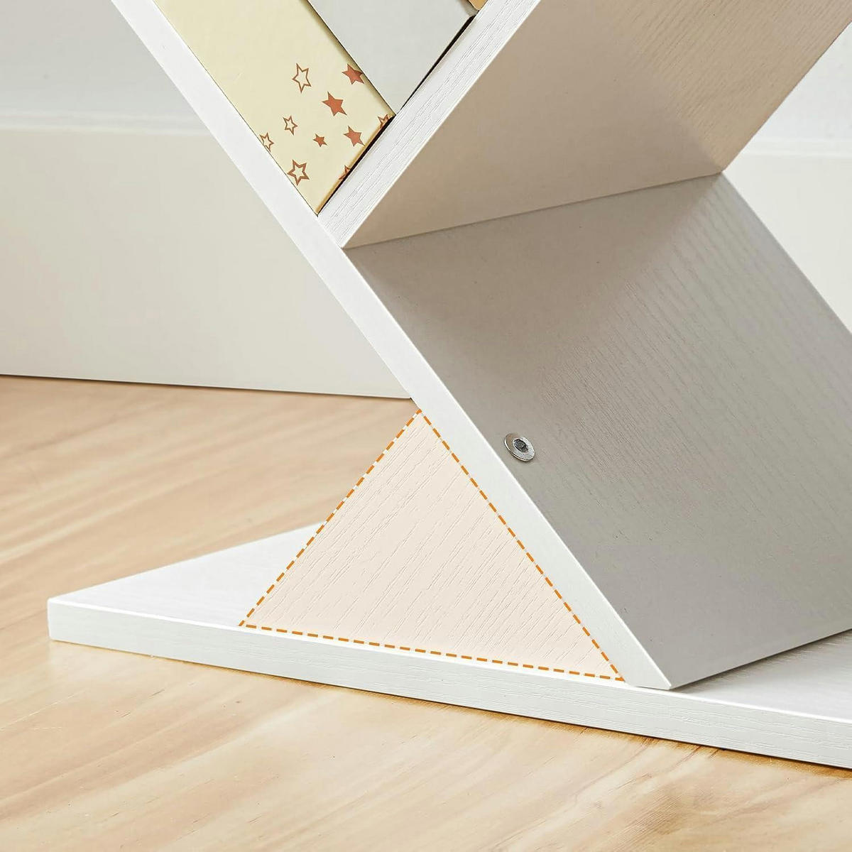 BÜCHERREGAL Baumform Weiß 34 x 20 x 116 cm - Weiß, Holzwerkstoff (34/116/20cm)
