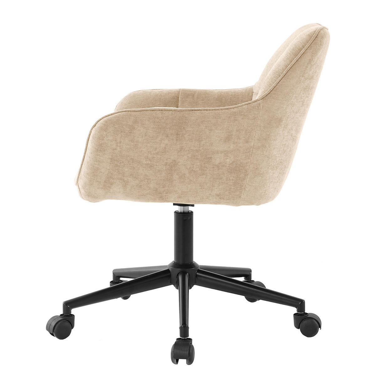 BÜROSTUHL - Beige, Textil/Metall (59/81/62cm) - home24