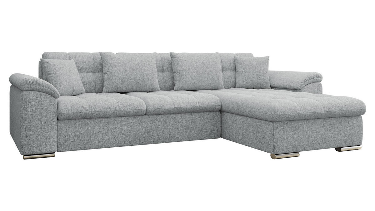 ECKSOFA Diana Premium, Seite: Rechts - Hellgrau, Holz/Textil (280/160cm) - MIRJAN24
