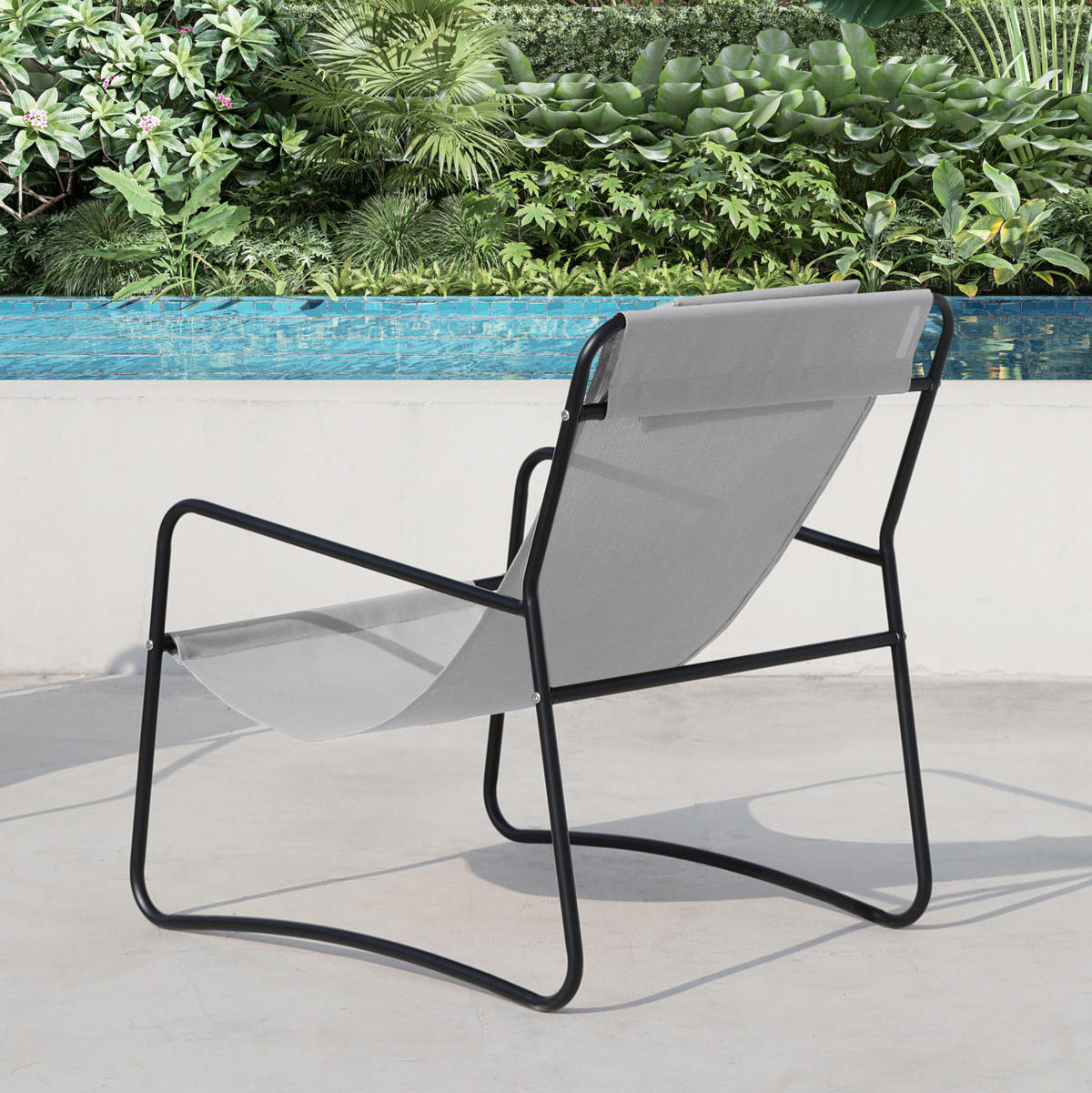 RELAXSESSEL Sveio Hellgrau (2er Set) - Hellgrau, Metall (65/81/80cm) - SVITA