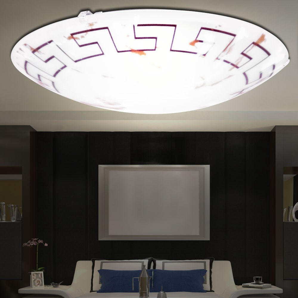 Thumbnail - Led, Weiß, Glas, Rund, 31.5x9.5x31.5 cm, Lampen & Leuchten, LED Beleuchtung, LED-Deckenleuchten