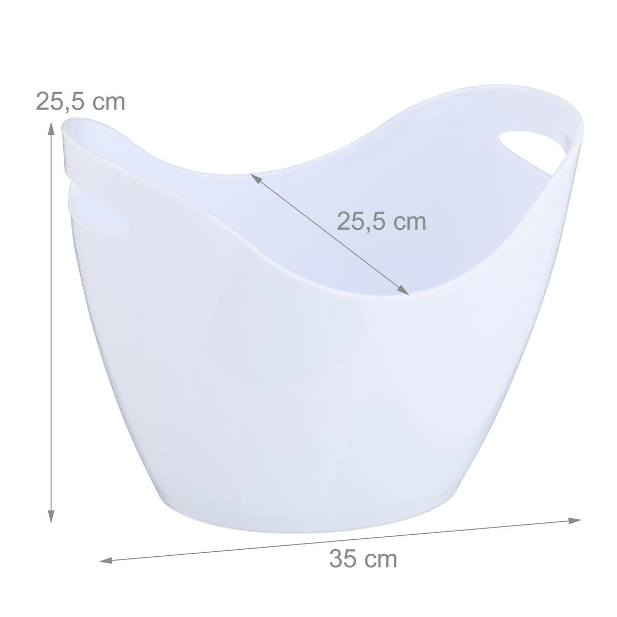 SEKTKÜHLER - Weiß, Kunststoff (35/25.5cm) - Relaxdays