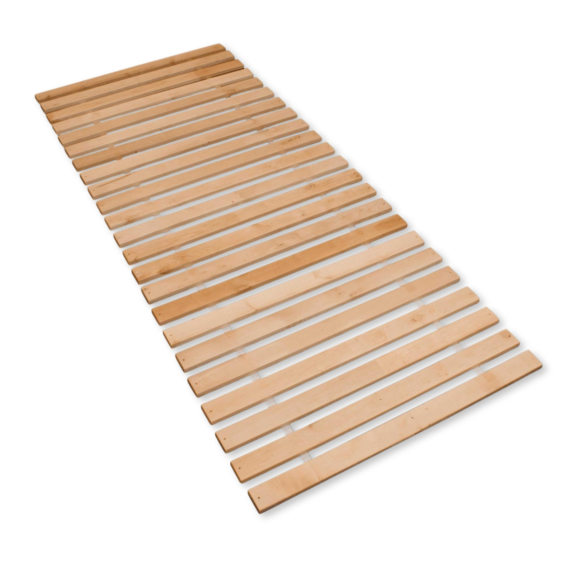 LATTENROST Madera Premium Rollrost – mit 23 Leisten aus stabilem Erlenholz, belastbar bis ca. 220 kg - Weiß, Holz (120/200cm) - Betten-ABC