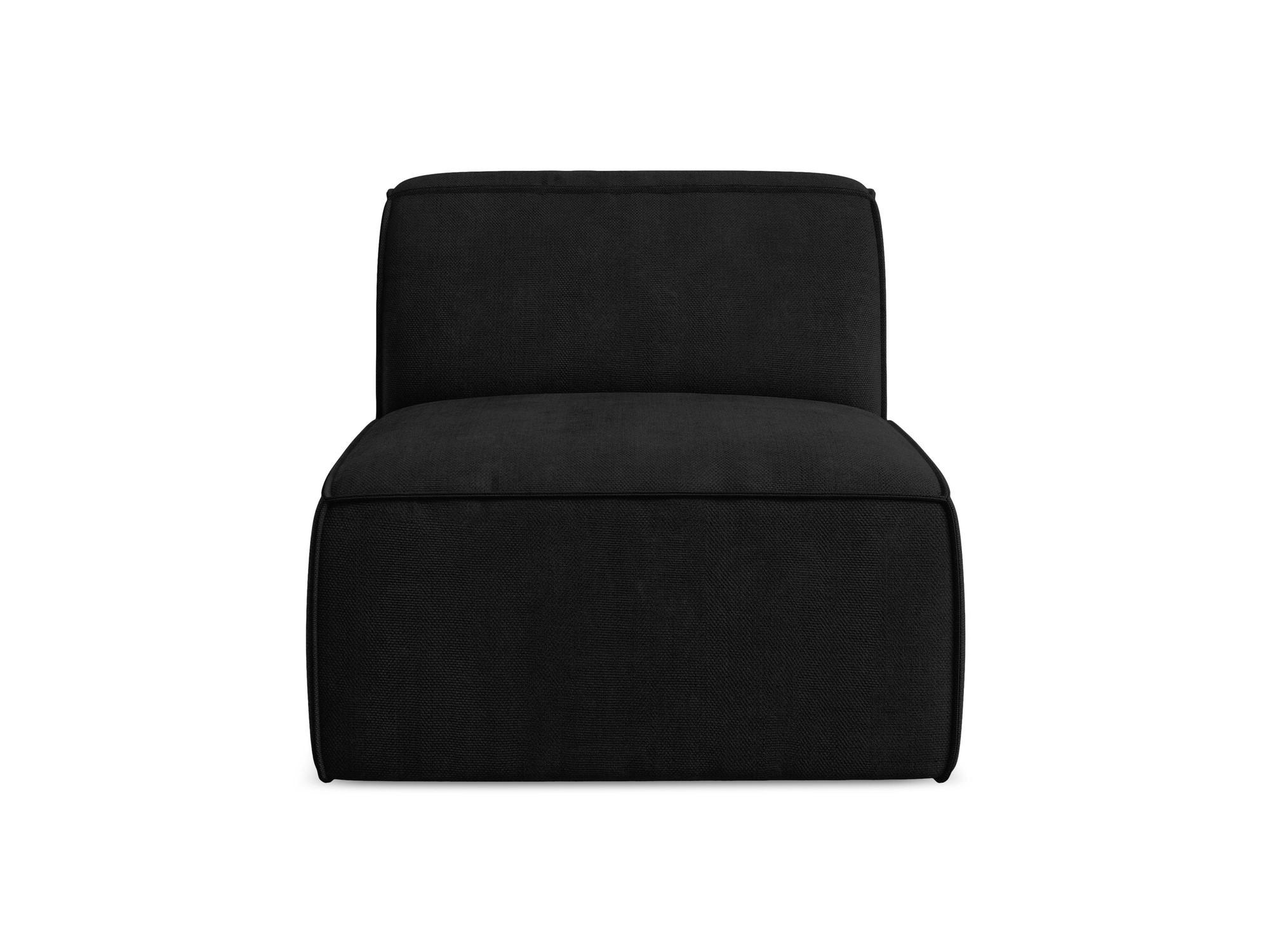 SOFAELEMENT Chenille Stoff Schwarz - Schwarz, Holzwerkstoff/Kunststoff (80/70/102cm) - Makamii