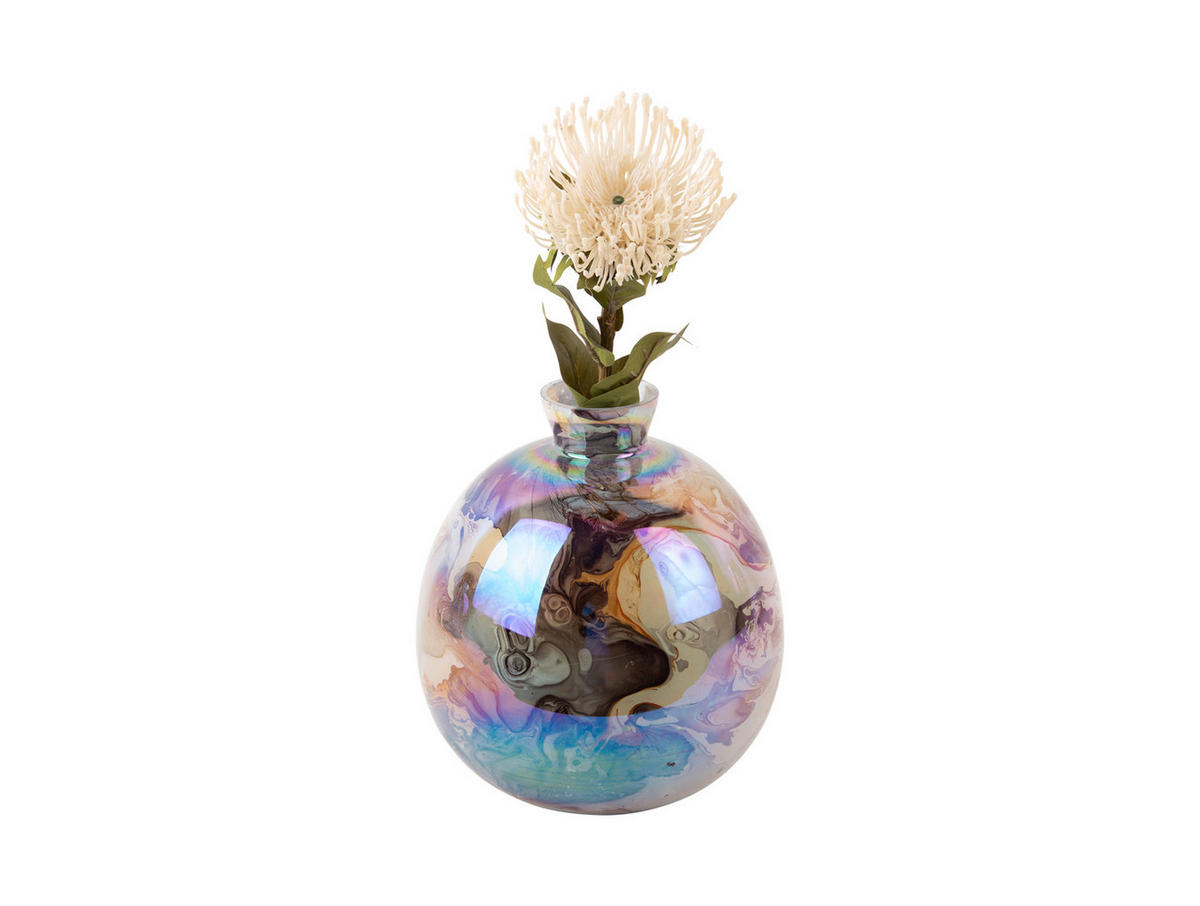 VASE Melange Bottle 23/23/26 cm - Braun, Glas (23/26cm) - Present Time
