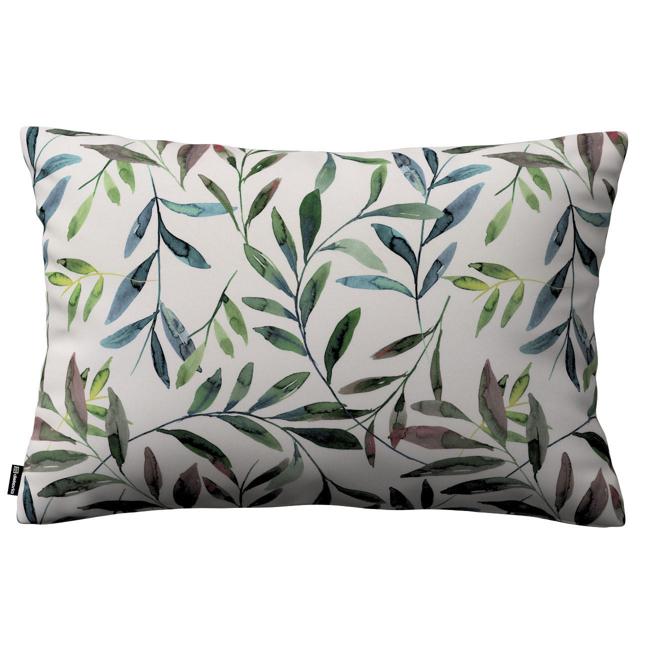 KISSENHÜLLE Eden weiss-grün, 47x28 cm - Grün, Textil (47/28cm) - Dekoria