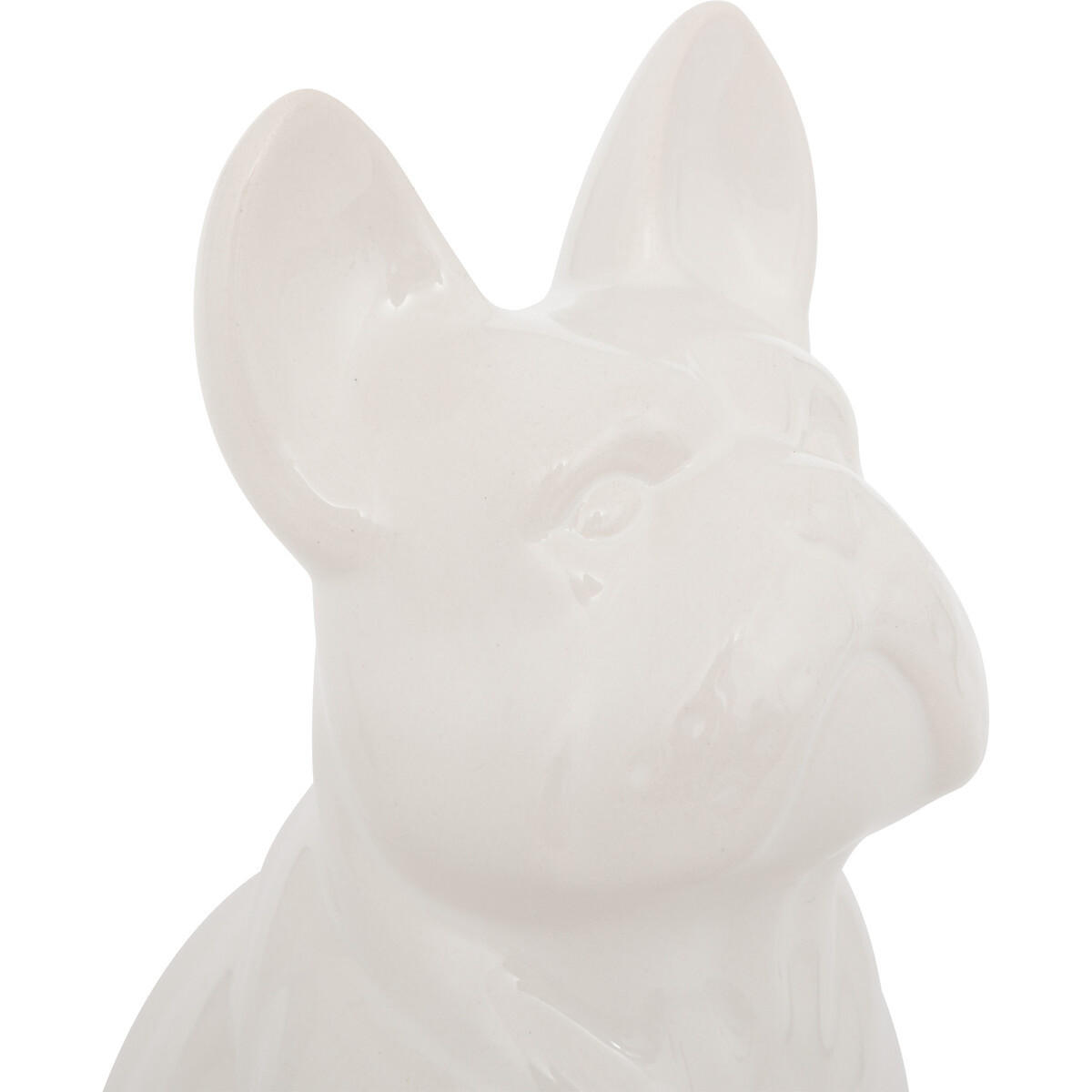 BULLDOGGE Figur Eden 22 cm - Weiß, Keramik (17.9/12/23.5cm) - Atmosphera Createur d´interieur