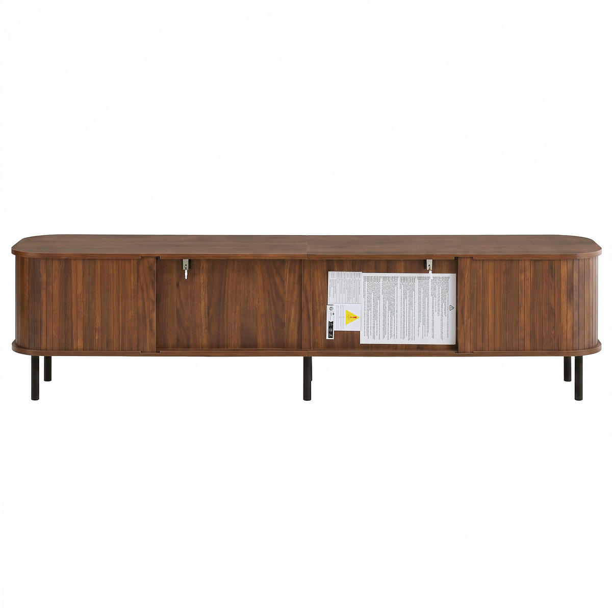 LOWBOARD DE-40187 mit LED-Beleuchtung Nussbaum - Walnussfarben, Holzwerkstoff (180/44.5/40cm) - ComfortXL