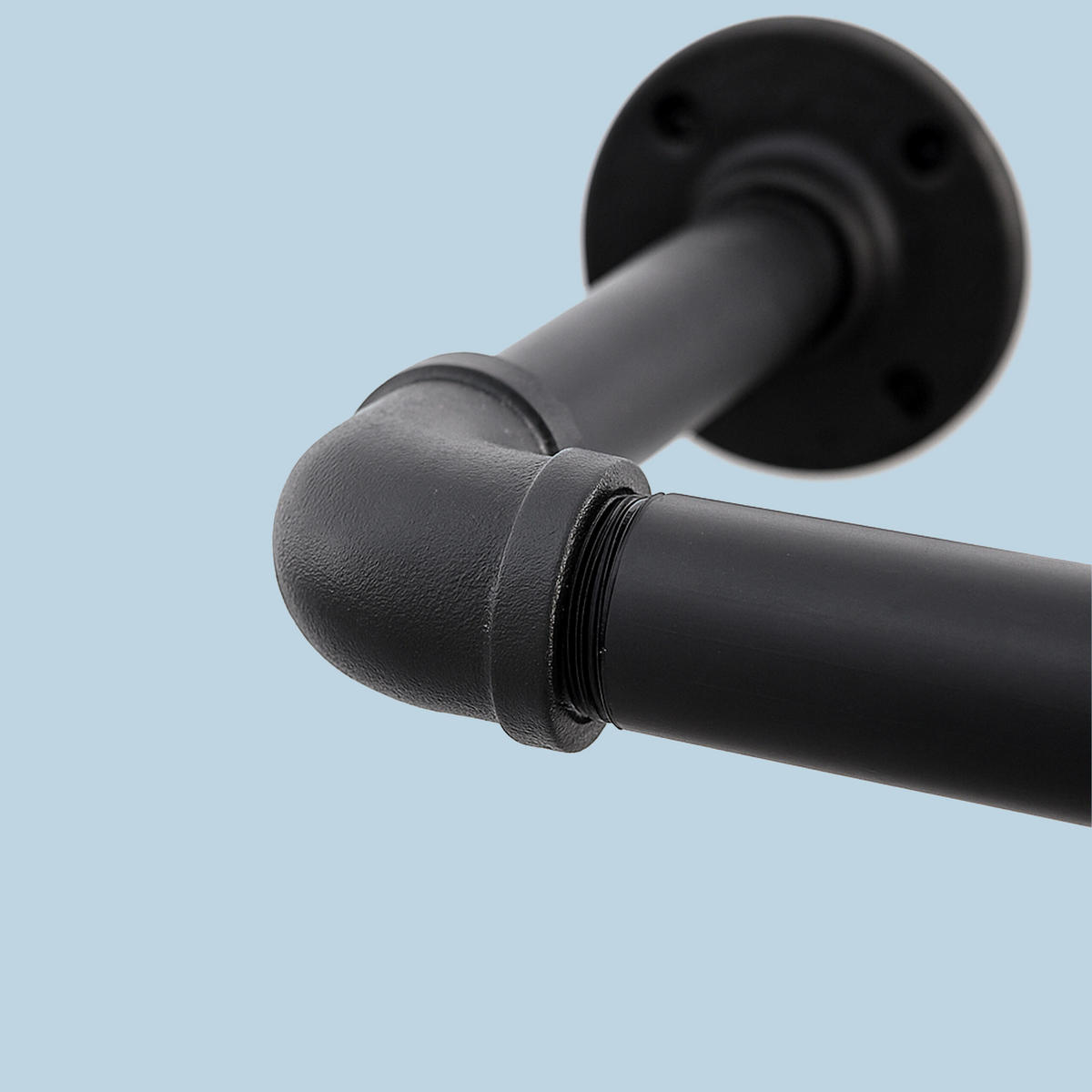 NÁSTENNÁ tyč - čierna, plast (183/8.5/27cm) - Relaxdays