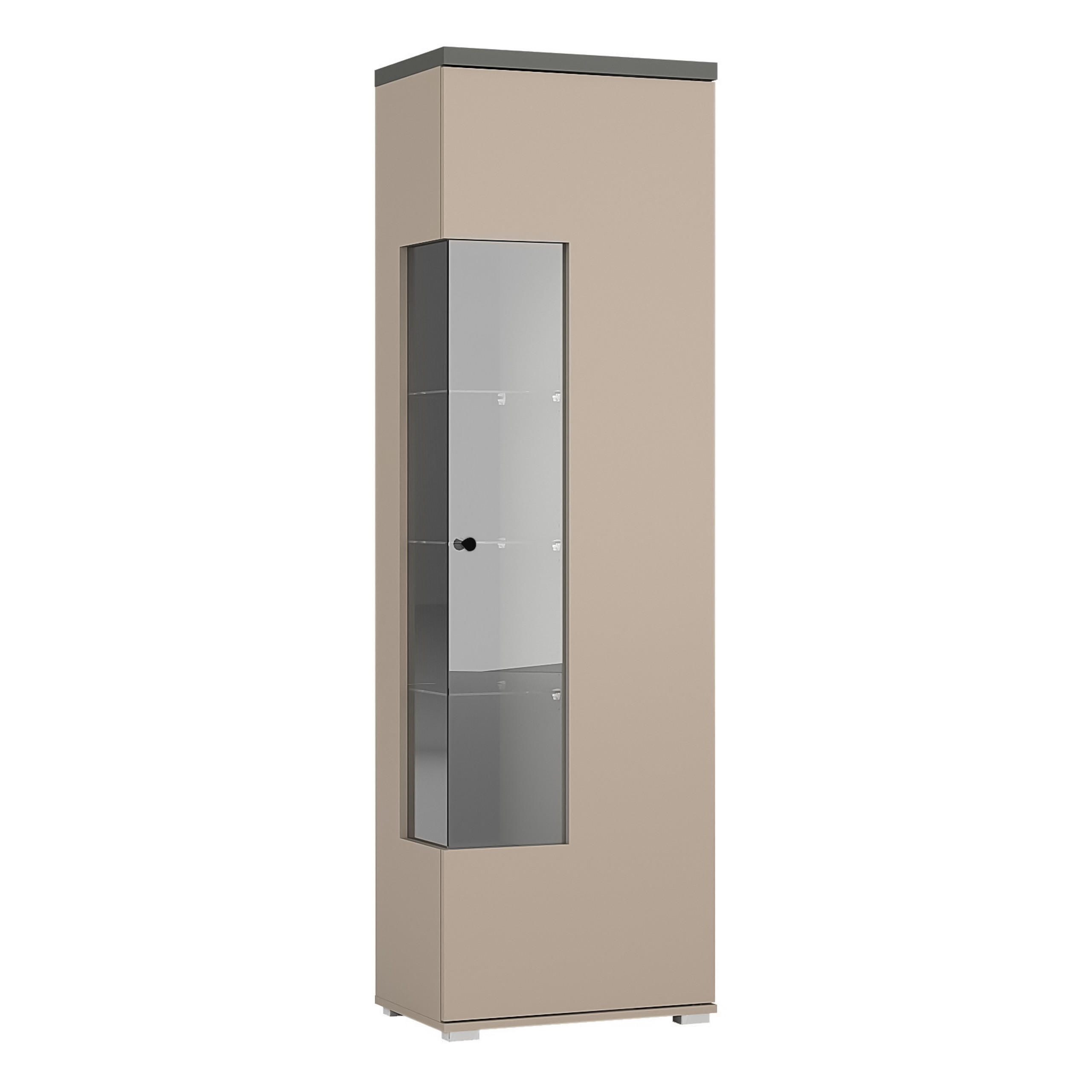 VITRINE in Beige - Beige, Holzwerkstoff (55/180/36cm) - MASSENO