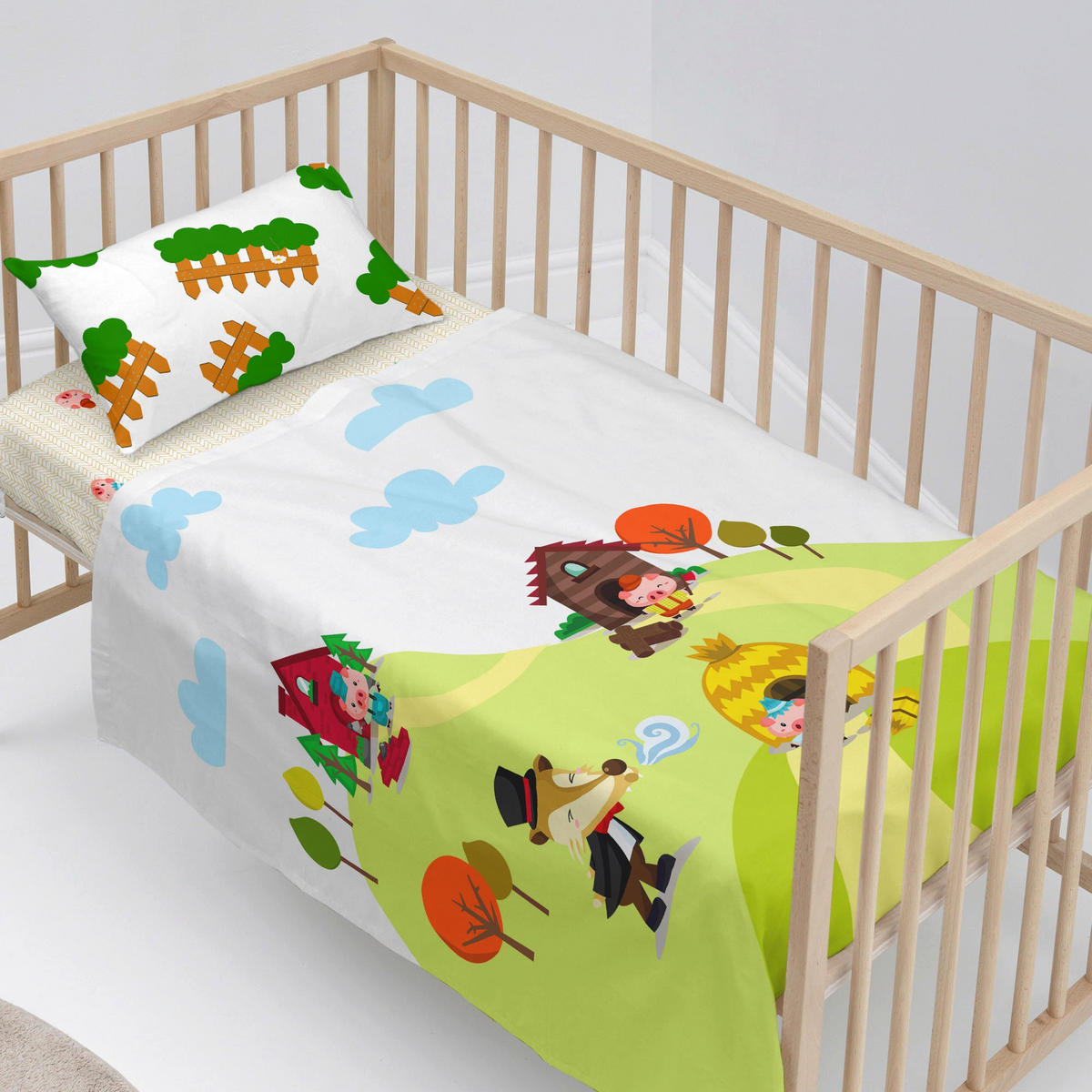 BETTWÄSCHE 2er-Set teiliges piggys 120x180 cm (kinderbett) mehrfarbig - Multicolor, Textil (120/180cm) - Happy Friday
