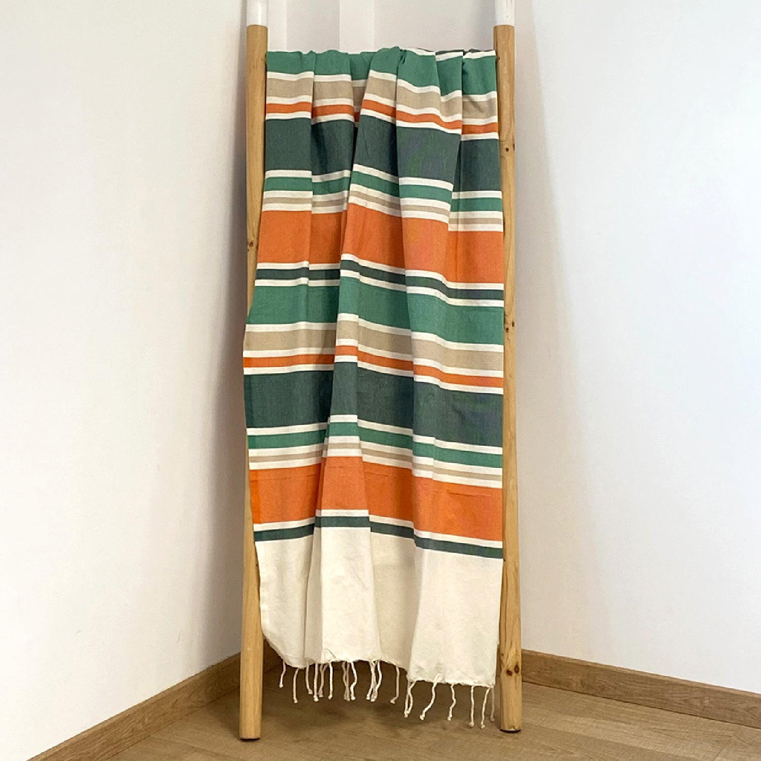 HAMMAMTUCH Traditionelle Helios 100x200 190g/m² grün - Grün, Textil (100/200cm) - LE COMPTOIR DE LA PLAGE