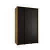 SCHWEBETÜRENSCHRANK 235,2/160/60 3-türig - Schwarz/Eiche Artisan, Holz/Metall (160/235/60cm) - Abiks Möbel