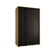 SCHWEBETÜRENSCHRANK 235,2/160/60 3-türig - Schwarz/Eiche Artisan, Holz/Metall (160/235/60cm) - Abiks Möbel