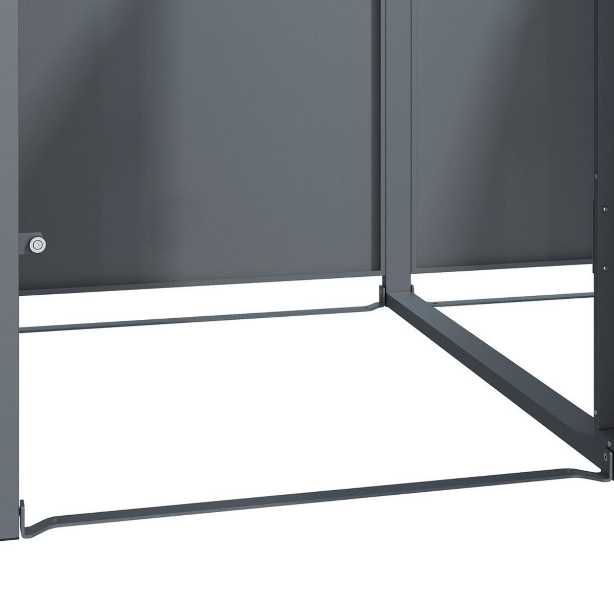 MÜLLTONNENBOX KANTO - 3x 240L - Anthrazit, Metall (198/116/80cm)