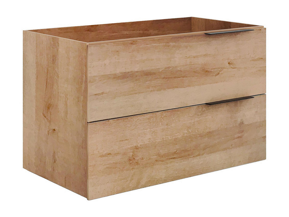 EINZELWASCHTISCH - 80 cm x 46 cm - Holz, Platte - Naturfarben Hell - NISAYA - Naturfarben, Holz (80/50/46cm) - Vente-Unique