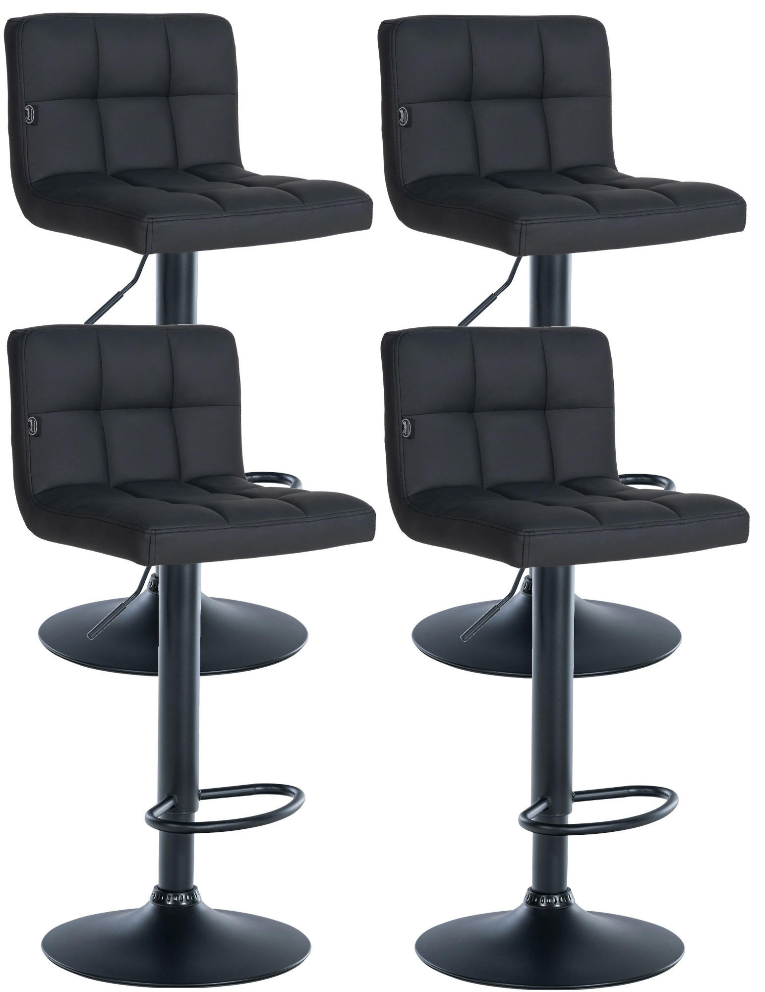 Deluke Barhocker Schwarz 40x85x40 cm