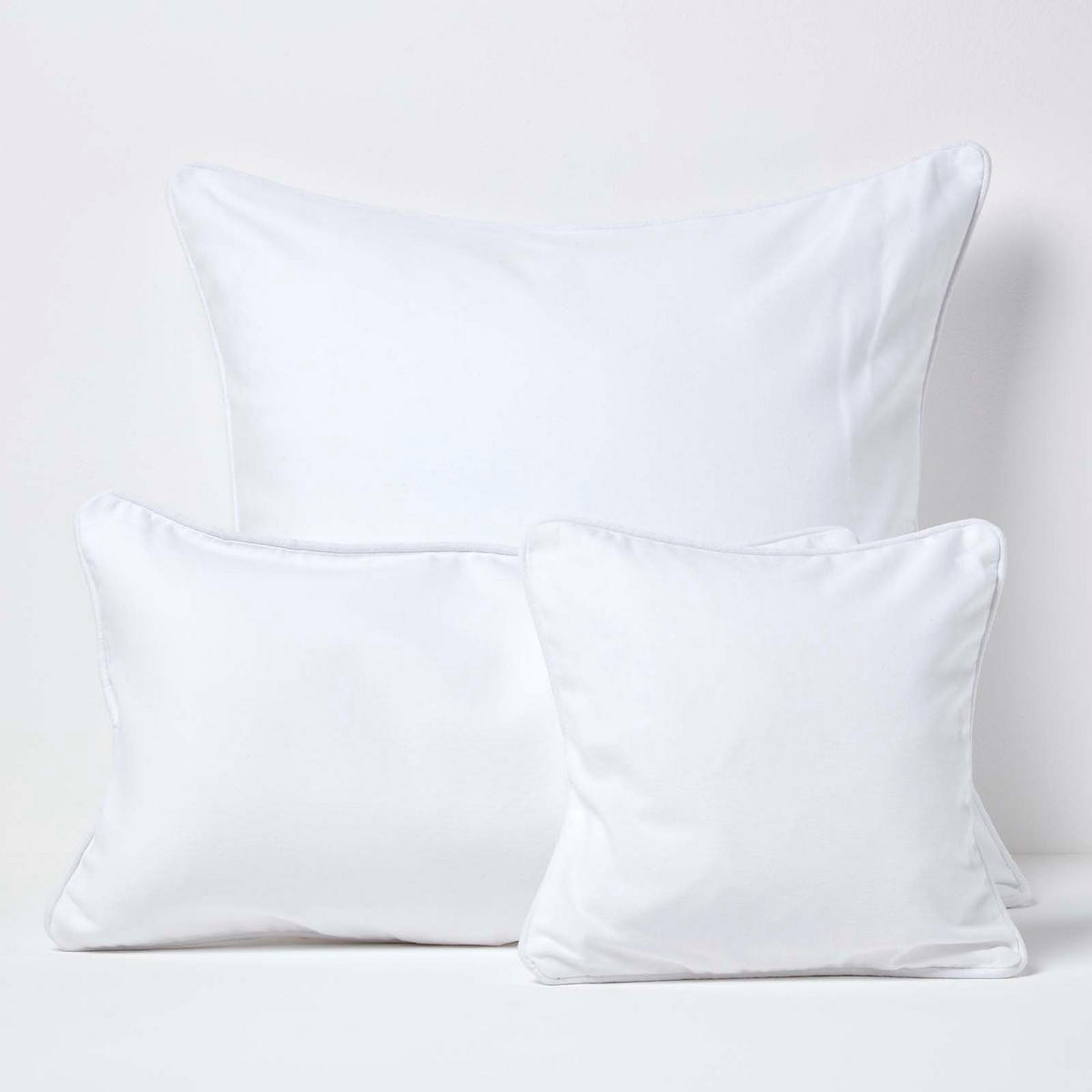 KISSENHÜLLE weiß 45/45 cm, 100% Baumwolle - Weiß, Textil (45/45cm) - Homescapes