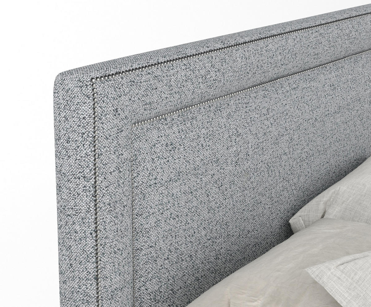 BOXSPRINGBETT Luxora Grau 200/200 cm - Schwarz/Grau, Holz/Holzwerkstoff (200/200cm) - Maison de Reve