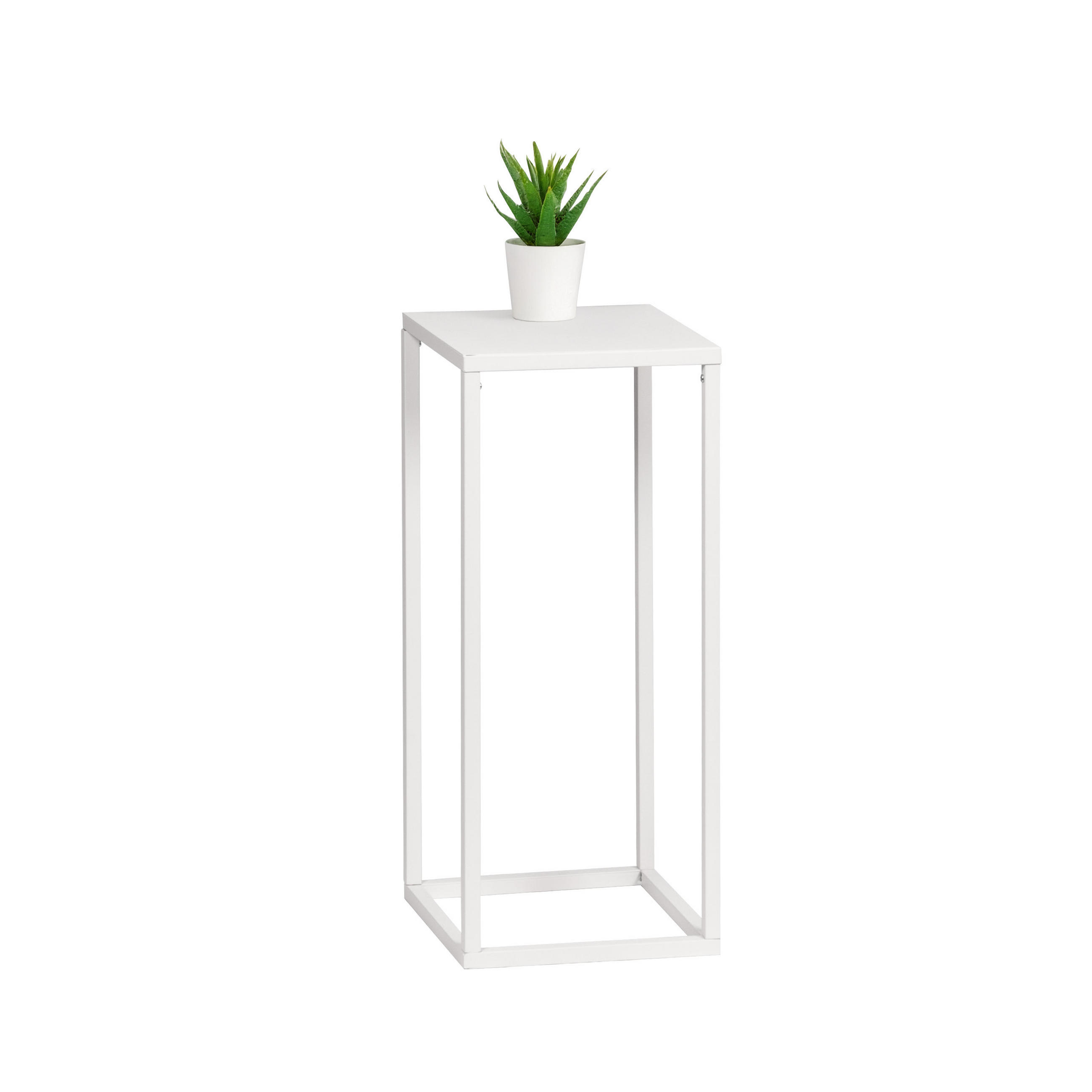 BLUMENHOCKER, Metall, weiß - Weiß, Metall (26/26/60.5cm) - bremermann