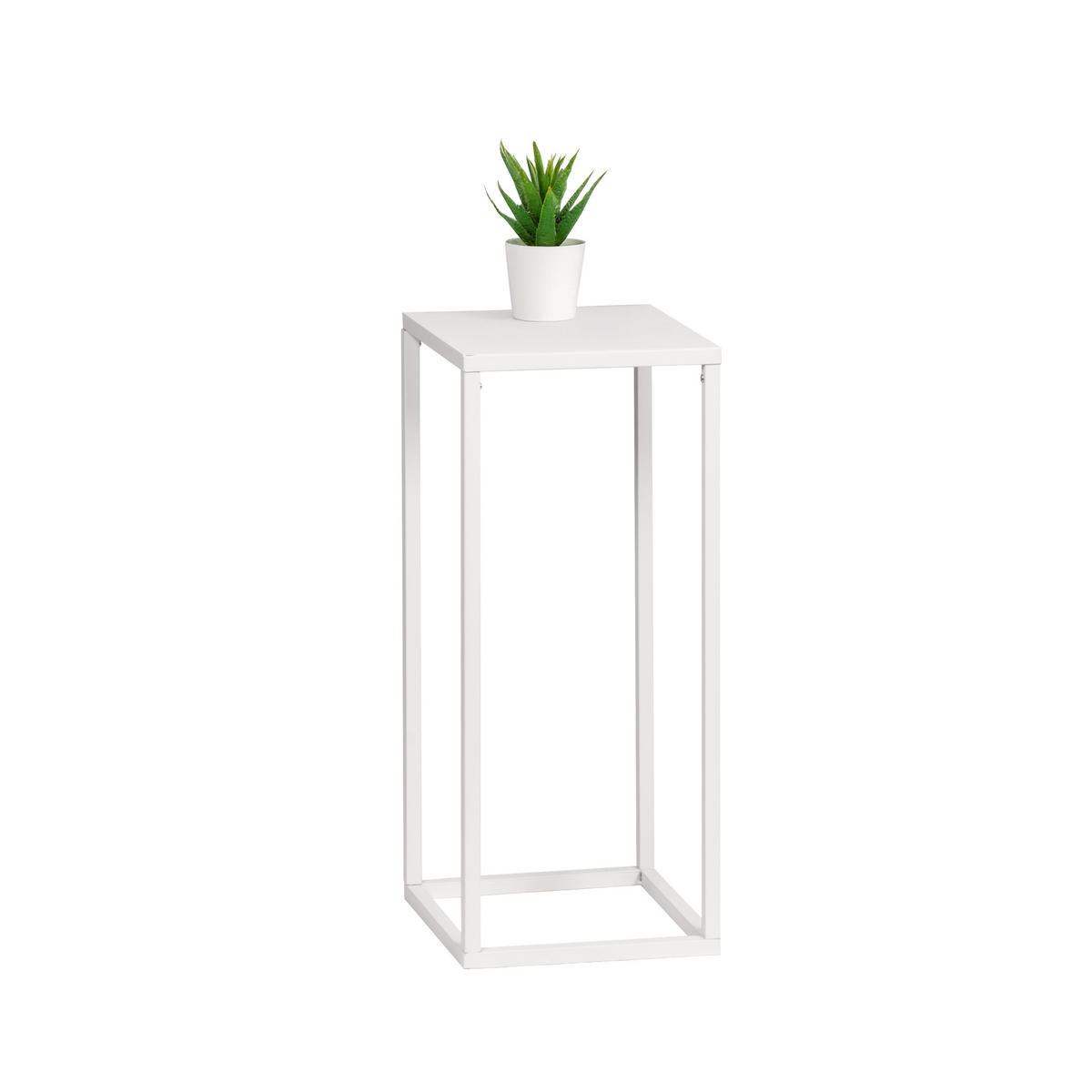 BLUMENHOCKER, Metall, weiß - Weiß, Metall (26/26/60.5cm) - bremermann