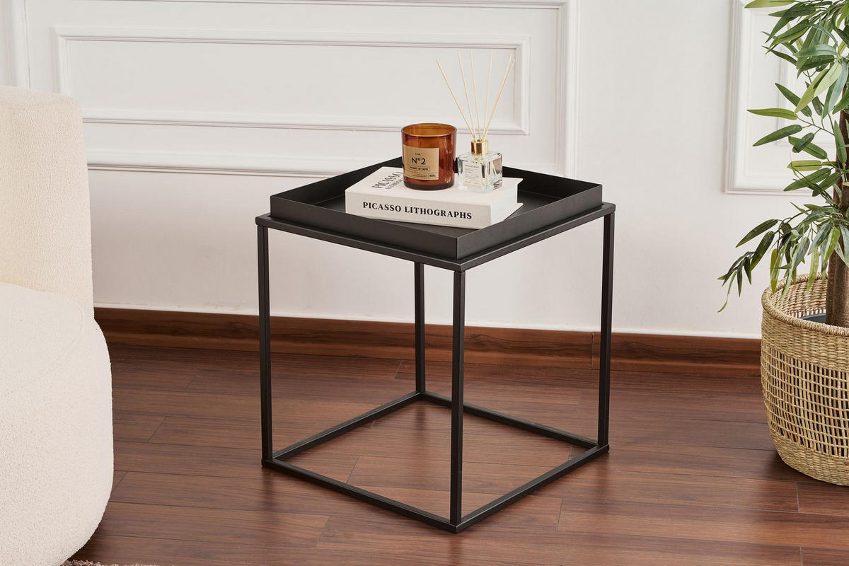 COUCHTISCH koala Schwarz - Schwarz, Holz (45/45/52cm) - Habitat Garten